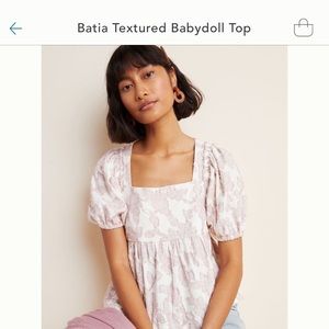Anthropologie Batia Textured Babydoll top